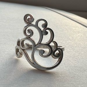 Sterling Silver Whimsical Swirl Ring